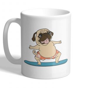 Surfing Pug - Mug